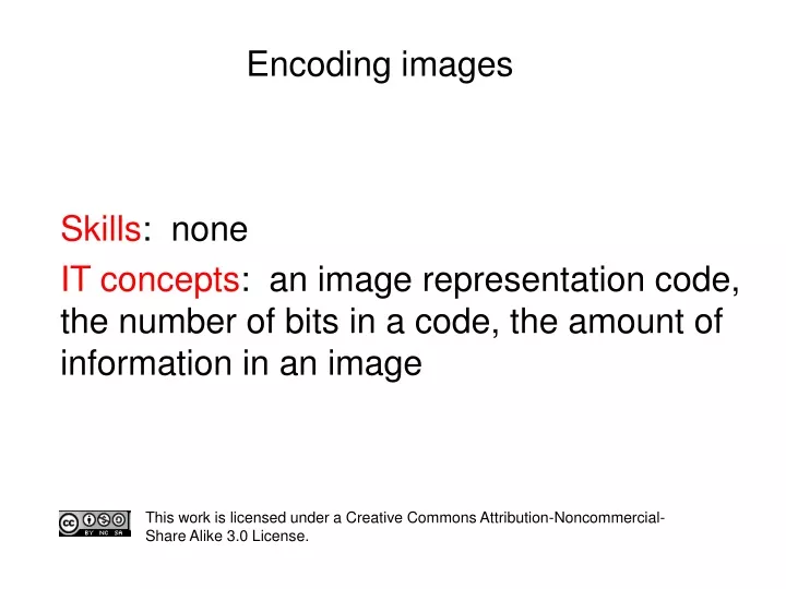 encoding images