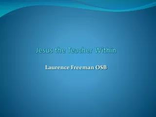 Jesus the Teacher Within