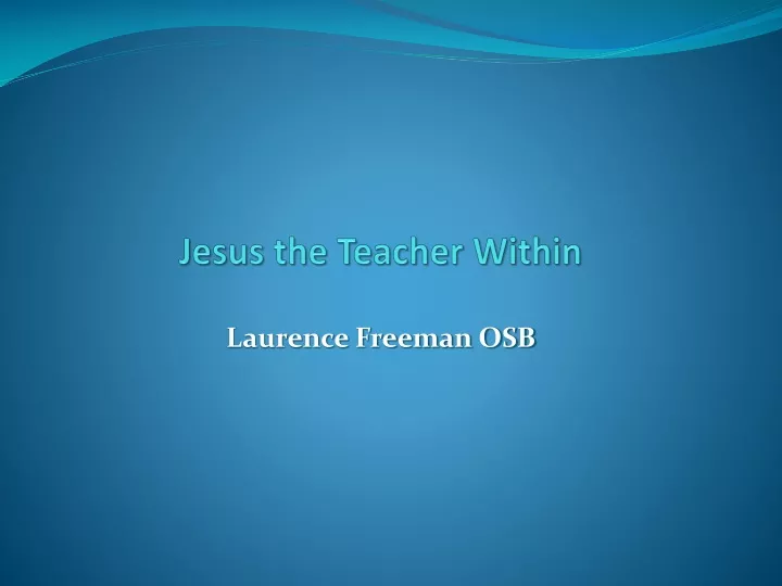 jesus the teacher within