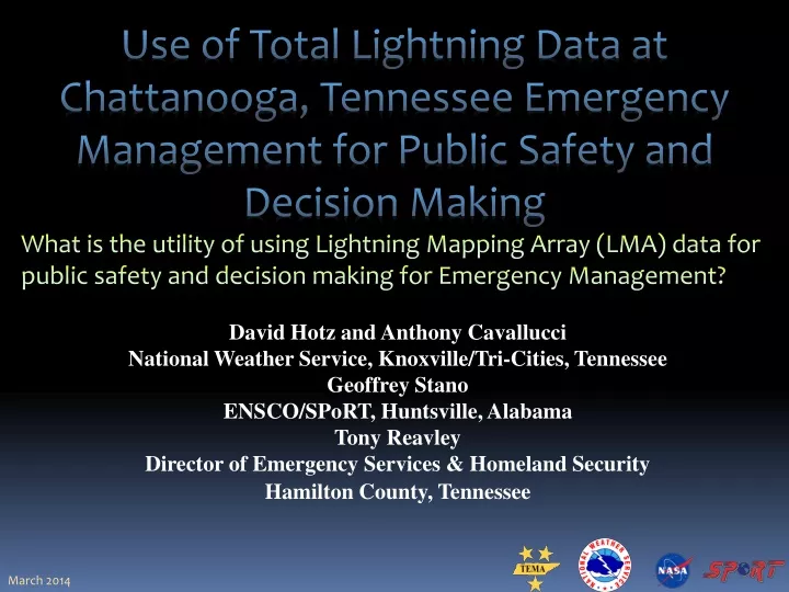 use of total lightning data at chattanooga