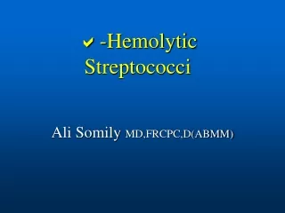 -Hemolytic Streptococci