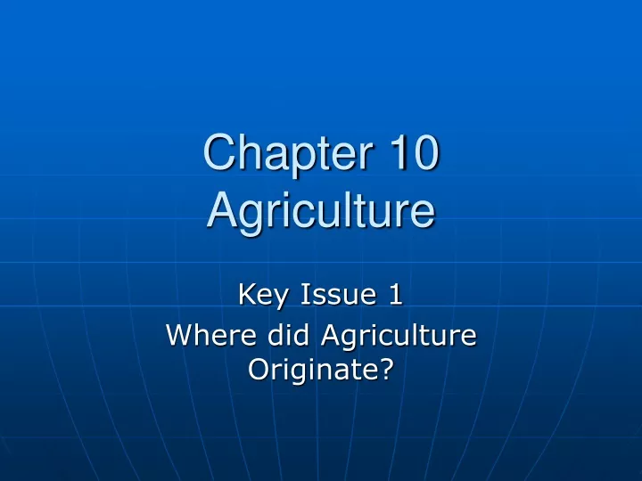 chapter 10 agriculture