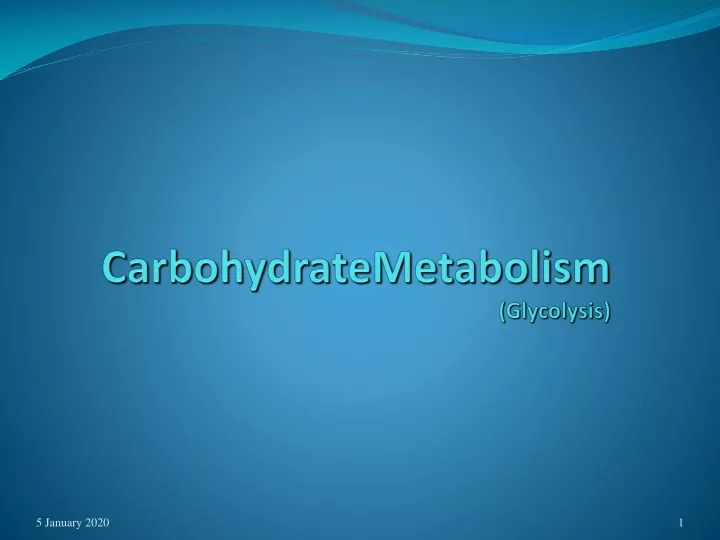 carbohydratemetabolism glycolysis