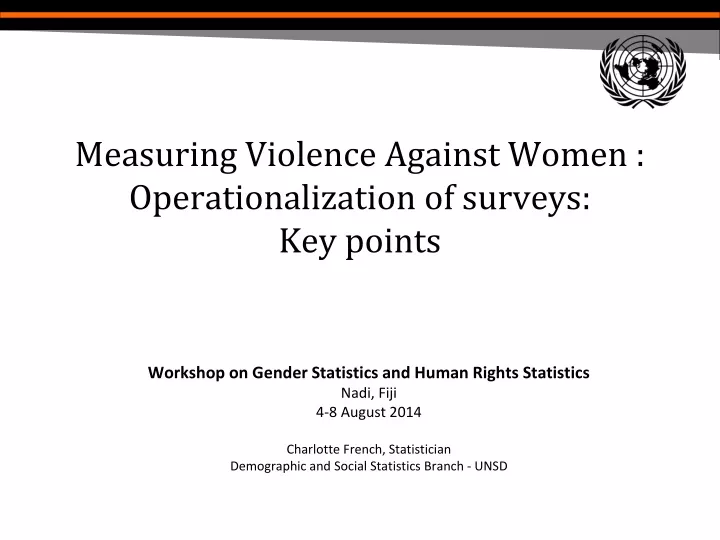 measuring violence against women operationalization of surveys key points