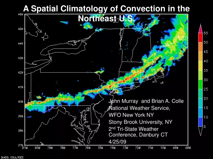 a spatial climatology of convection