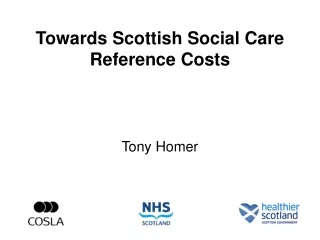 Towards Scottish Social Care Reference Costs