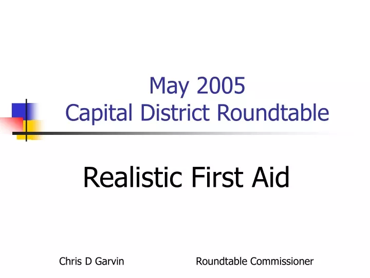 may 2005 capital district roundtable