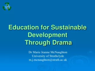 Education for Sustainable Development  Through Drama