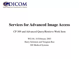 Services for Advanced Image Access