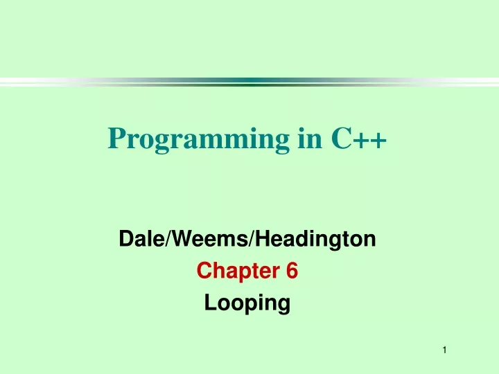 programming in c dale weems headington chapter