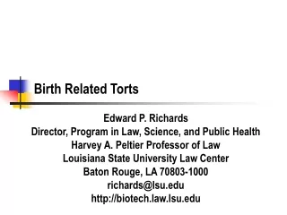 Birth Related Torts