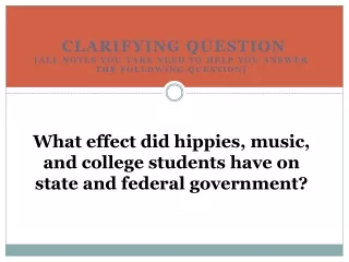 What effect did hippies, music, and college students have on state and federal government?