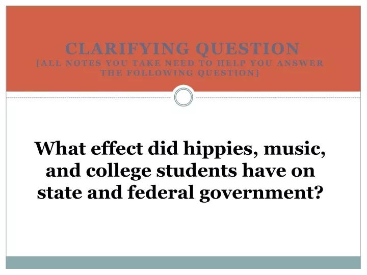 what effect did hippies music and college students have on state and federal government
