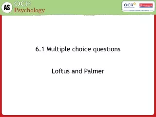 6.1 Multiple choice questions