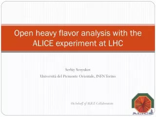 Open heavy flavor analysis with the ALICE experiment at LHC