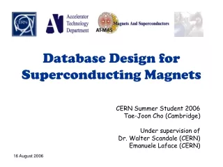 Database Design for Superconducting Magnets