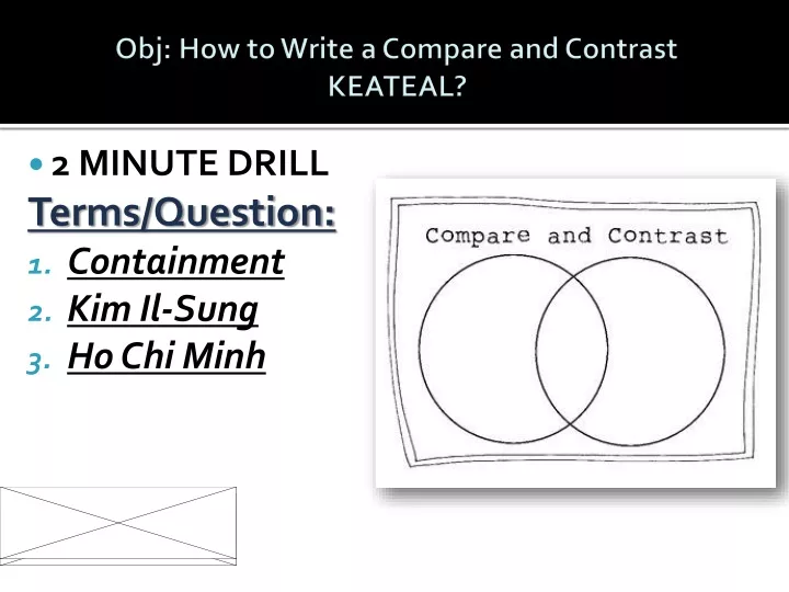 obj how to write a compare and contrast keateal