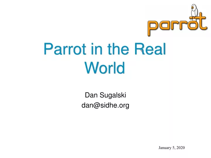 parrot in the real world