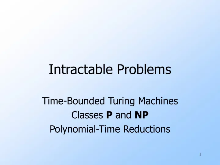 intractable problems