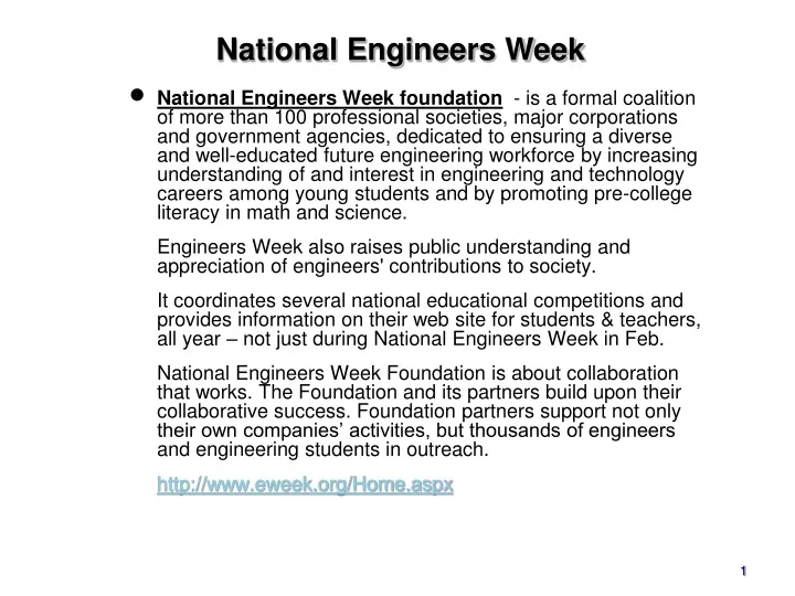 national engineers week