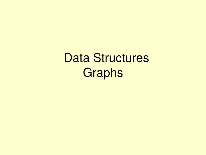 data structures graphs