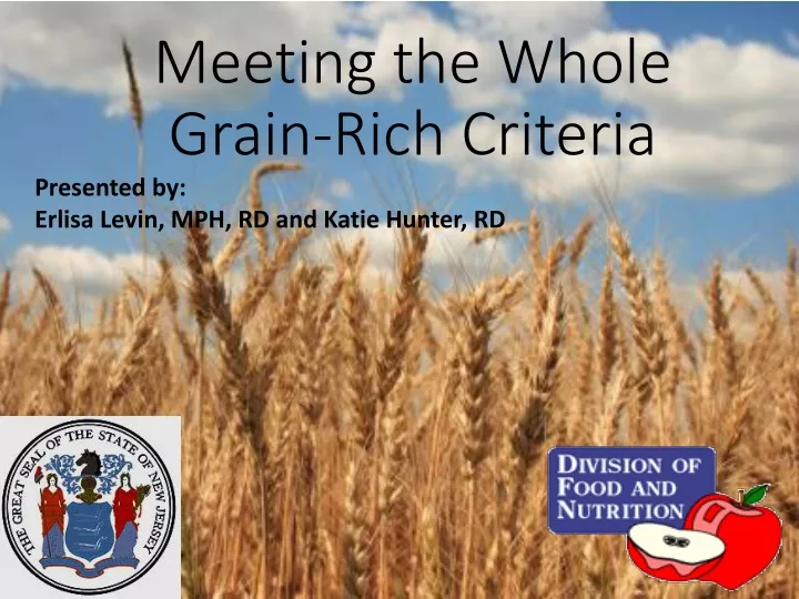 meeting the whole grain rich criteria
