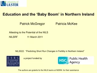 Education and the ‘Baby Boom’ in Northern Ireland