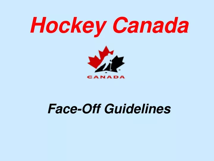 hockey canada face off guidelines