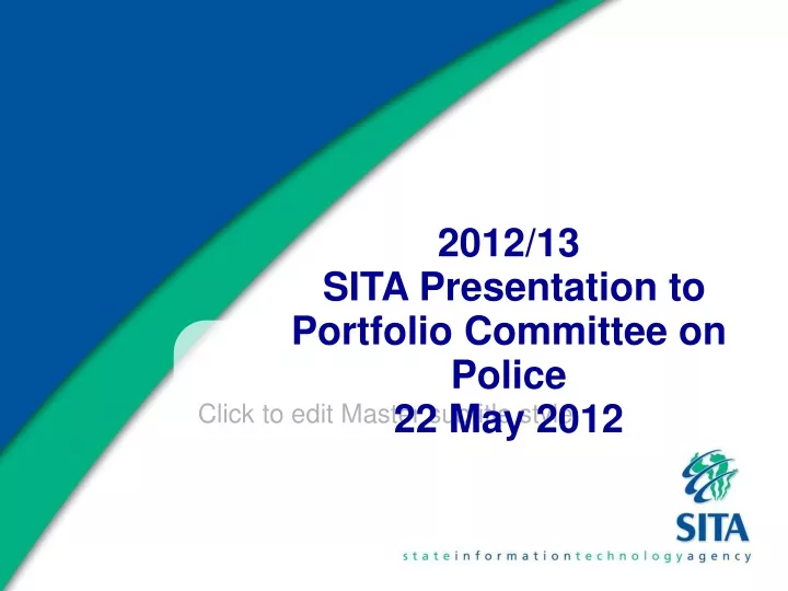 2012 13 sita presentation to portfolio committee