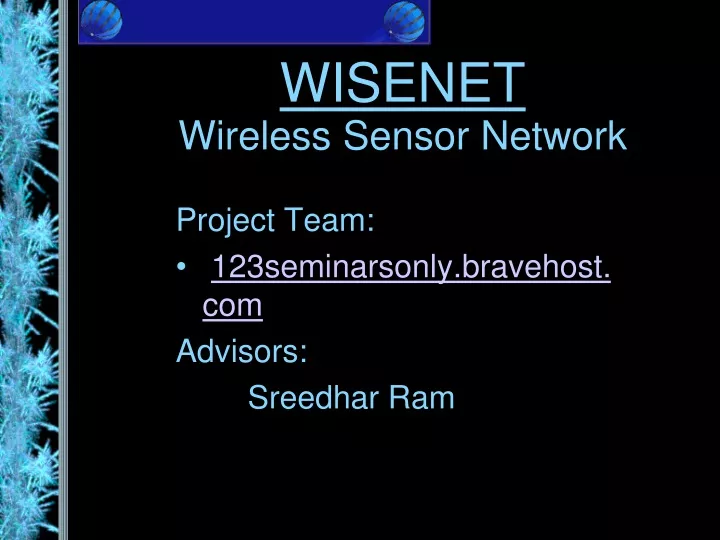 wisenet wireless sensor network
