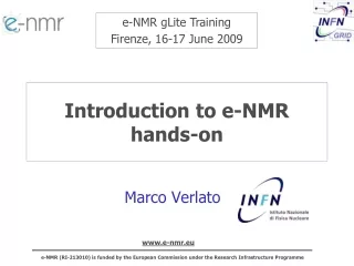 Introduction to e-NMR  hands-on