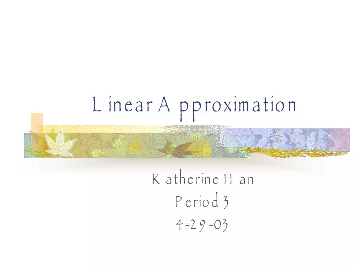 linear approximation