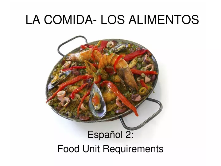 la comida los alimentos