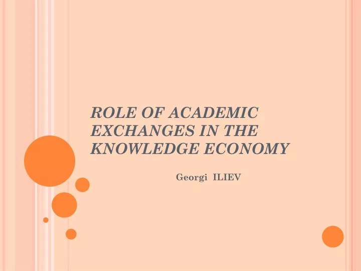 role of academic exchanges in the knowledge economy