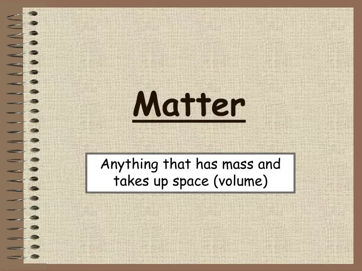 matter