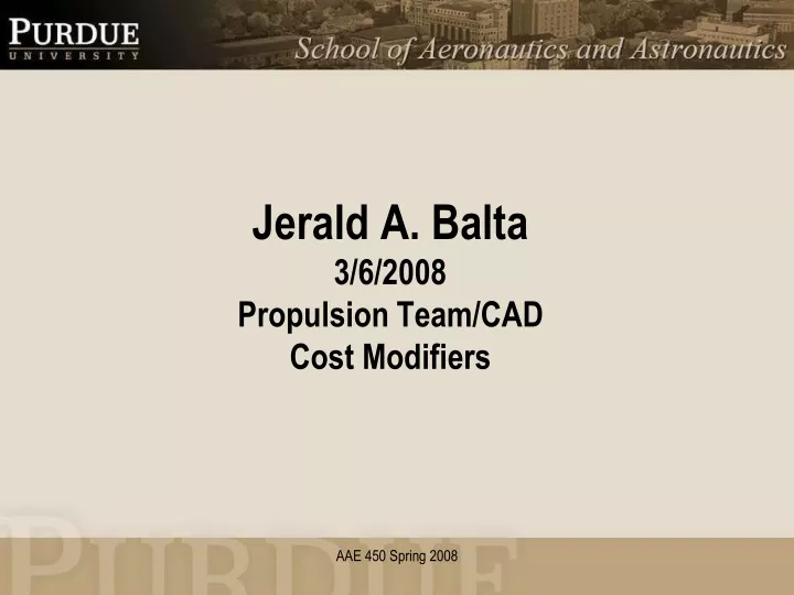 jerald a balta 3 6 2008 propulsion team cad cost modifiers