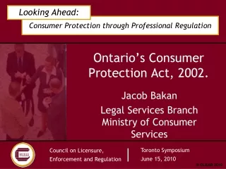 Ontario’s Consumer Protection Act, 2002.