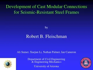 Development of Cast Modular Connections for Seismic-Resistant Steel Frames