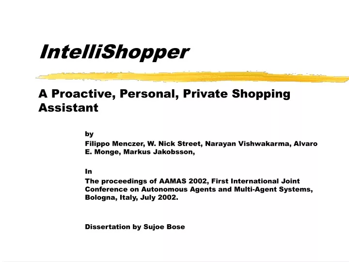 intellishopper a proactive personal private shopping assistant