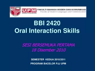 BBI 2420 Oral Interaction Skills