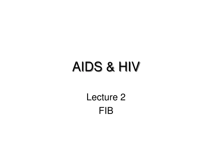 aids hiv