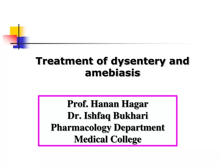 prof hanan hagar dr ishfaq bukhari pharmacology department medical college