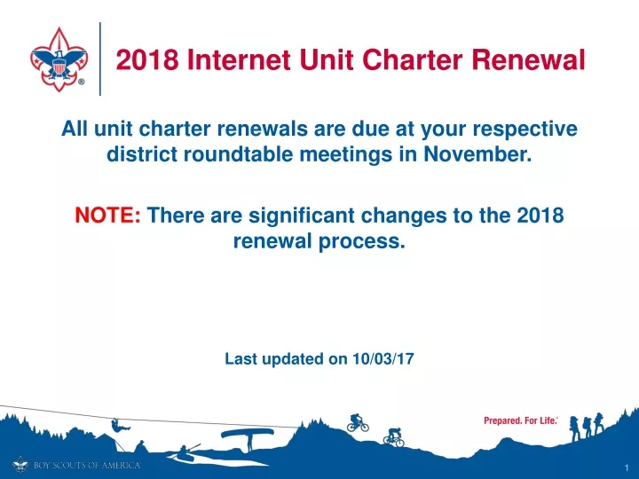 2018 internet unit charter renewal