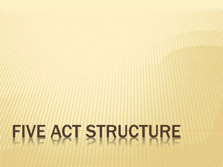 five act structure
