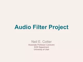 Audio Filter Project