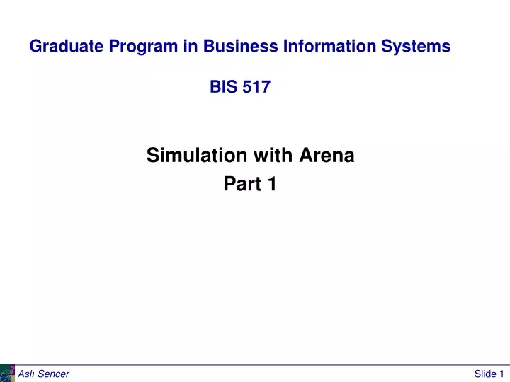 graduate program in business information systems bis 517
