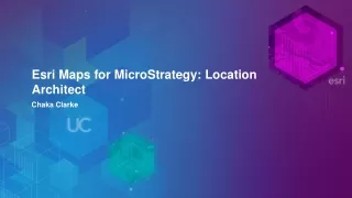 Esri Maps for MicroStrategy: Location Architect