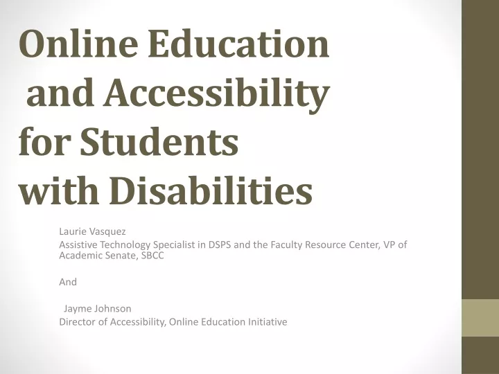 online education and accessibility for students with disabilities