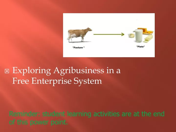 exploring agribusiness in a free enterprise system