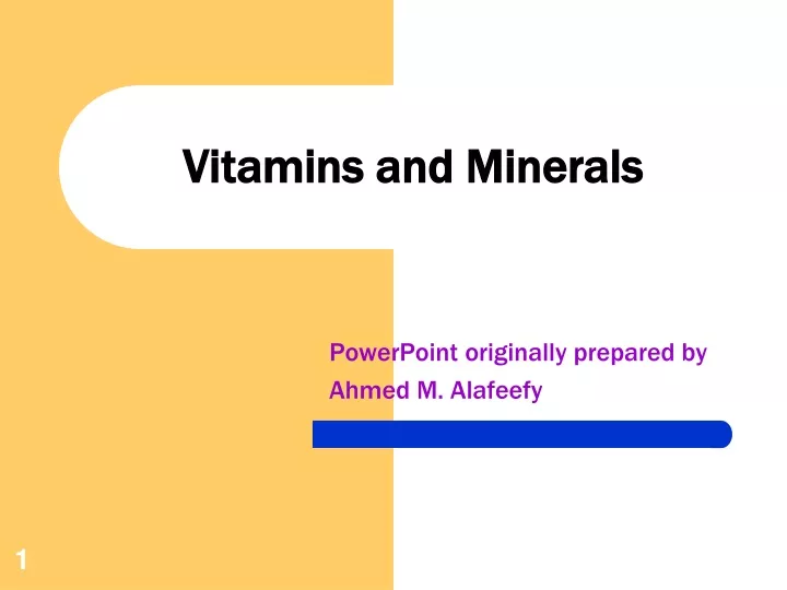 vitamins and minerals